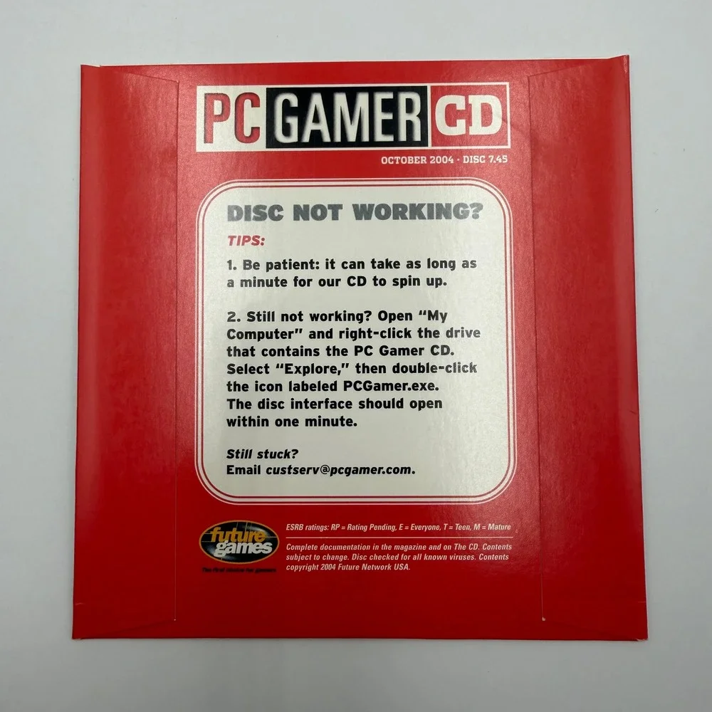 PC Gamer Demo Disc October 2004 Armies of Exigo Chessmaster 10 Retro PC Game CD